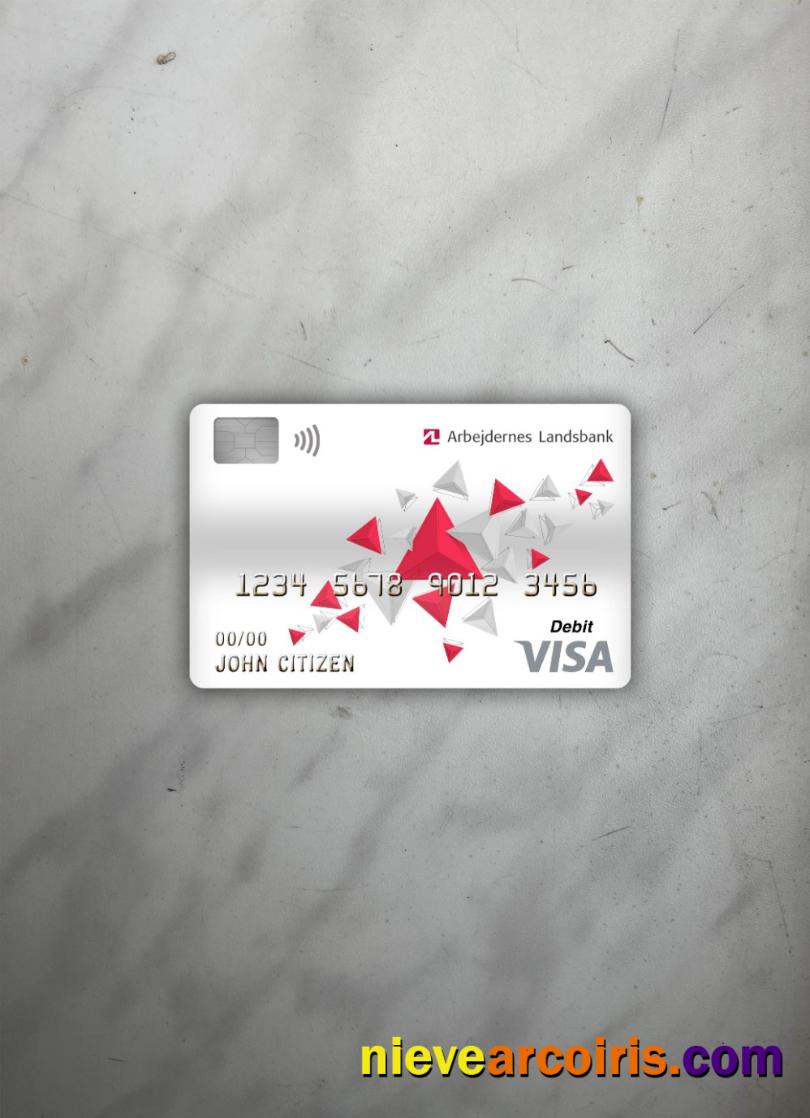 Denmark Arbejdernes landsbank bank visa debit card photolook